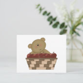 Apfelernte Teddybär Postkarte (Stehend Vorderseite)