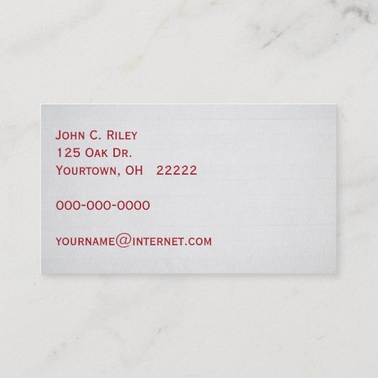 Apfelernte Visitenkarte (Rückseite)