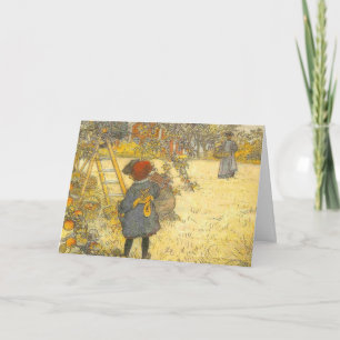 Apfelernte von Carl Larsson aus Schweden Karte