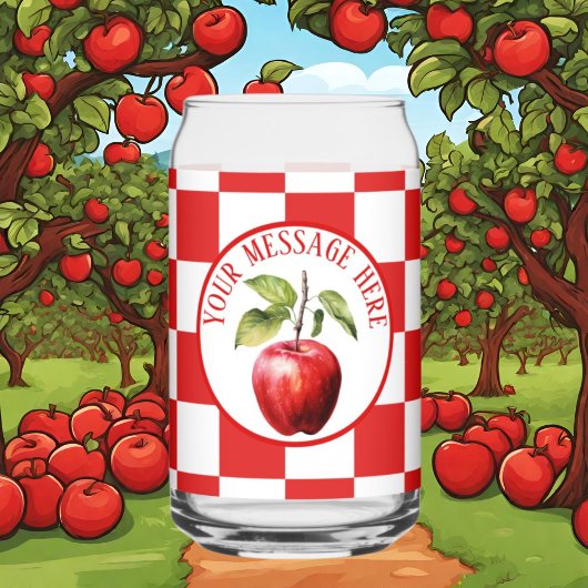 Apfelfreunde mit niedlichen Zusatznachrichten Dosenglas