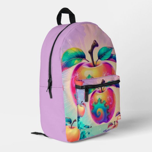 Apfelfrucht Bedruckter Rucksack (Rückseitige Ecke links)
