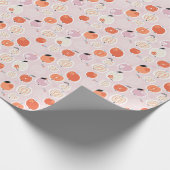 Apfelfrüchte, abstrakt, Sommermuster Geschenkpapier (Ecke)