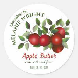 Apfelfruchtkonservierung Runder Aufkleber