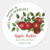 Apfelfruchtkonservierung Runder Aufkleber (Vorderseite)