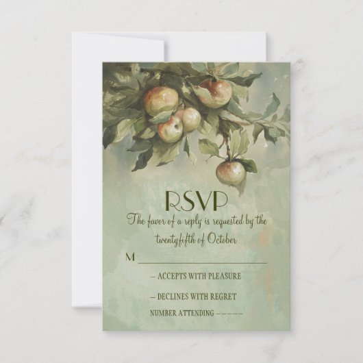 Apfelgarten Hochzeit RSVP-Karten RSVP Karte (Vorderseite)
