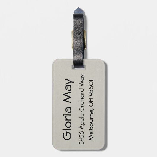 Apfelgarten-Nebengebäude Gepäckanhänger (Rückseite vertikal)