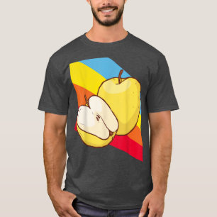 Apfelgelb Obst Lebensmittel Vegan Vegetarier T - S T-Shirt