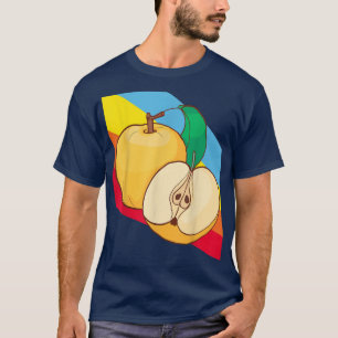 Apfelgelb Obst Lebensmittel Vegan Vegetarier T-Shirt