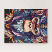 Apfelgesicht mit Juweliermane Puzzle (Horizontal)