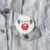 Apfelgewichte Fitness Fruchtzeichen Button