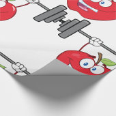 Apfelgewichte Fitness Fruchtzeichen Geschenkpapier