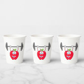 Apfelgewichte Fitness Fruchtzeichen Pappbecher