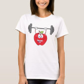 Apfelgewichte Fitness Fruchtzeichen T-Shirt (Vorderseite)