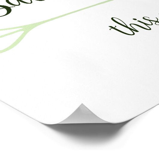 Apfelgrün Badezimmer in dieser Art Pfeil Poster (Ecke)