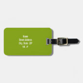 Apfelgrün-Camouflage; Schneeschuhwandern Gepäckanhänger (Vorderseite horizontal)