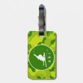 Apfelgrün-Camouflage; Schneeschuhwandern Gepäckanhänger (Rückseite vertikal)