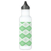 Apfelgrün-Diamantmuster Edelstahlflasche (Links)