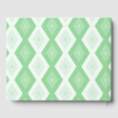 Apfelgrün-Diamantmuster Gästebuch (Rückseite)