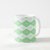 Apfelgrün-Diamantmuster Kaffeetasse (VorderseiteRechts)