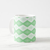 Apfelgrün-Diamantmuster Kaffeetasse (Vorderseite Links)