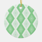 Apfelgrün-Diamantmuster Keramik Ornament (Vorne)