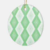 Apfelgrün-Diamantmuster Keramik Ornament (Links)