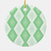 Apfelgrün-Diamantmuster Keramik Ornament (Hinten)