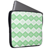 Apfelgrün-Diamantmuster Laptopschutzhülle (Vorne Rechts)