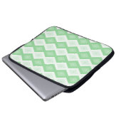 Apfelgrün-Diamantmuster Laptopschutzhülle (Vorne Knopf)