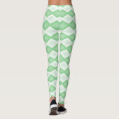 Apfelgrün-Diamantmuster Leggings (Rückseite)