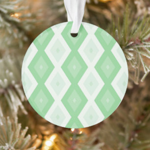 Apfelgrün-Diamantmuster Ornament
