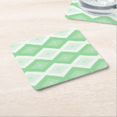 Apfelgrün-Diamantmuster Rechteckiger Pappuntersetzer (angewinkelt)