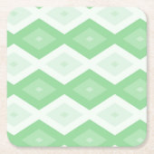 Apfelgrün-Diamantmuster Rechteckiger Pappuntersetzer (Vorderseite)