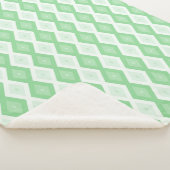 Apfelgrün-Diamantmuster Sherpadecke (3/4)