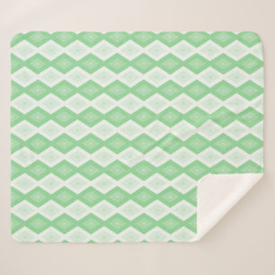 Apfelgrün-Diamantmuster Sherpadecke