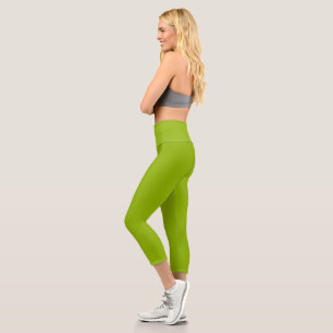 Apfelgrün (einfarbig) capri leggings