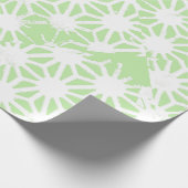 Apfelgrün geometrisches Muster Geschenkpapier (Ecke)
