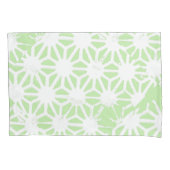 Apfelgrün geometrisches Muster Kissenbezug (Vorderseite)