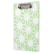 Apfelgrün geometrisches Muster Klemmbrett (Links)