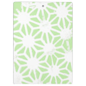 Apfelgrün geometrisches Muster Klemmbrett (Rückseite)