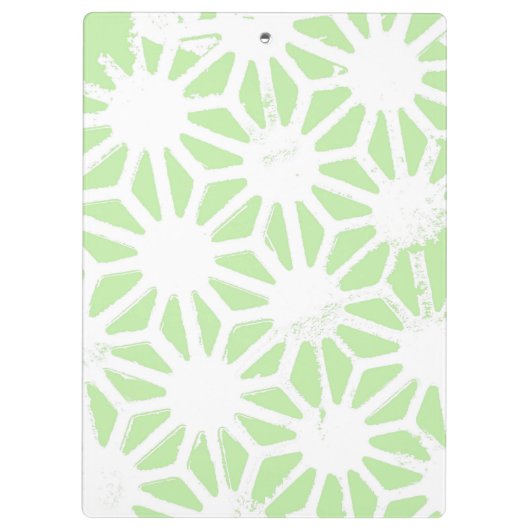 Apfelgrün geometrisches Muster Klemmbrett (Rückseite)