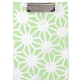 Apfelgrün geometrisches Muster Klemmbrett (Vorderseite)