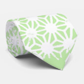 Apfelgrün geometrisches Muster Krawatte (Gerollt)