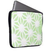 Apfelgrün geometrisches Muster Laptopschutzhülle (Vorne Rechts)