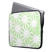 Apfelgrün geometrisches Muster Laptopschutzhülle (Vorderseite Links)