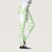 Apfelgrün geometrisches Muster Leggings (Rechts)