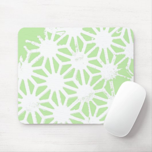 Apfelgrün geometrisches Muster Mousepad (Mit Mouse)