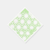 Apfelgrün geometrisches Muster Serviette (Ecke)