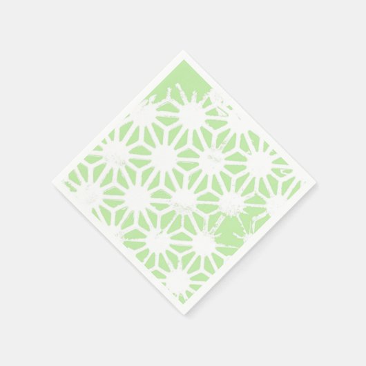 Apfelgrün geometrisches Muster Serviette (Ecke)