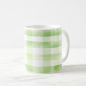 Apfelgrün Kariert Streifen Kaffeetasse (VorderseiteRechts)
